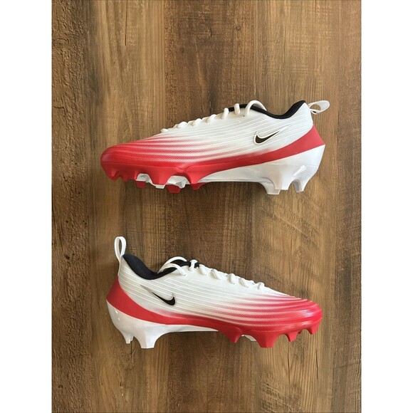 Nike Vapor Speed 3 Football Cleats White Red Men Size 7.5 New FB3303-102 - Picture 2 of 7